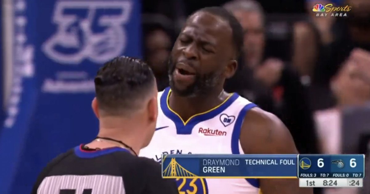 Draymond Green a été instantanément éjecté contre Magic et Stephen Curry avait l'air dévasté