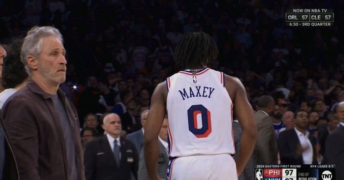 Tyrese Maxey a forcé l'âme de Jon Stewart à sortir de son corps après l'improbable effondrement des Knicks