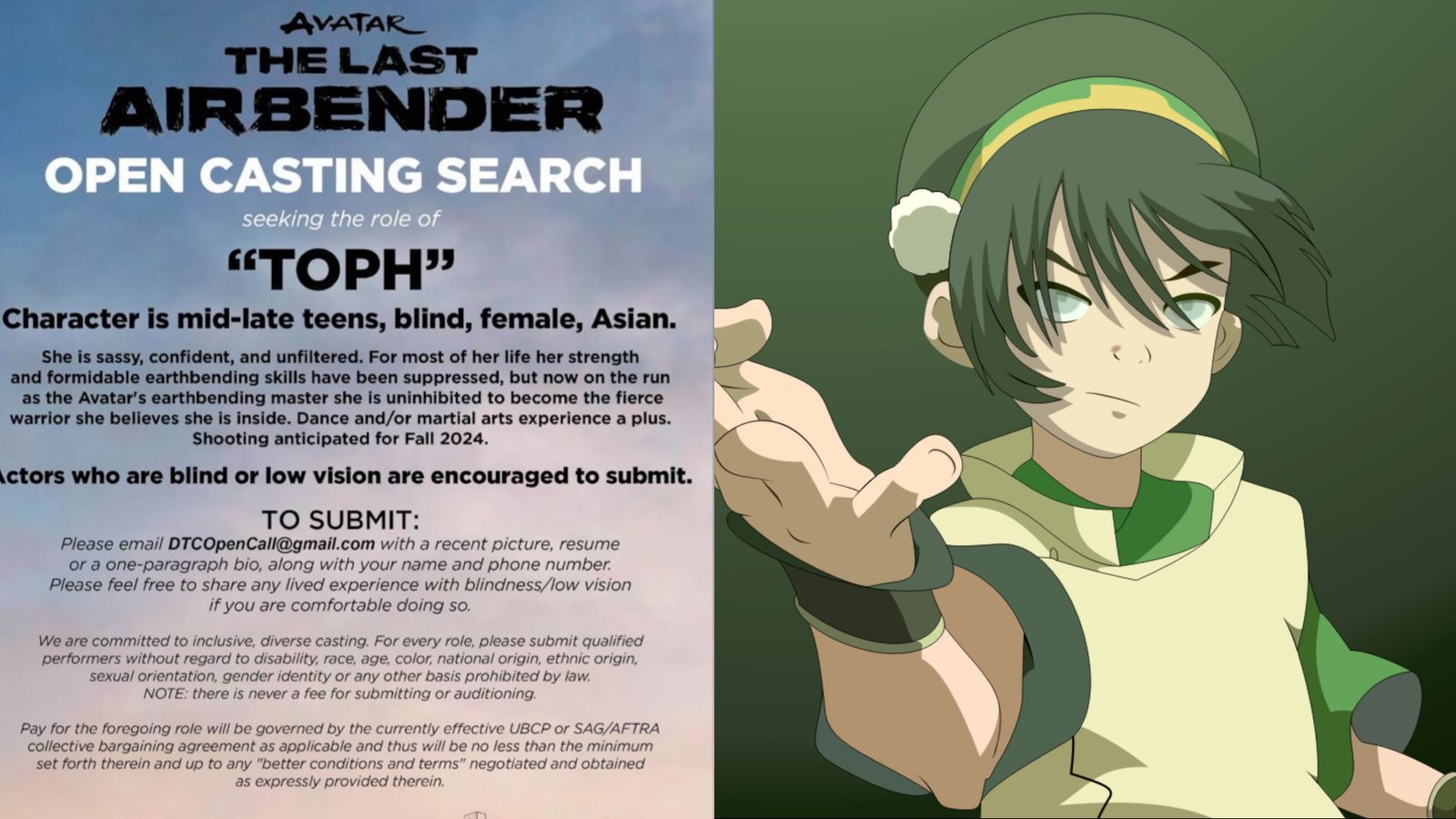 Netflix recherche Toph pour Avatar Live-Action !